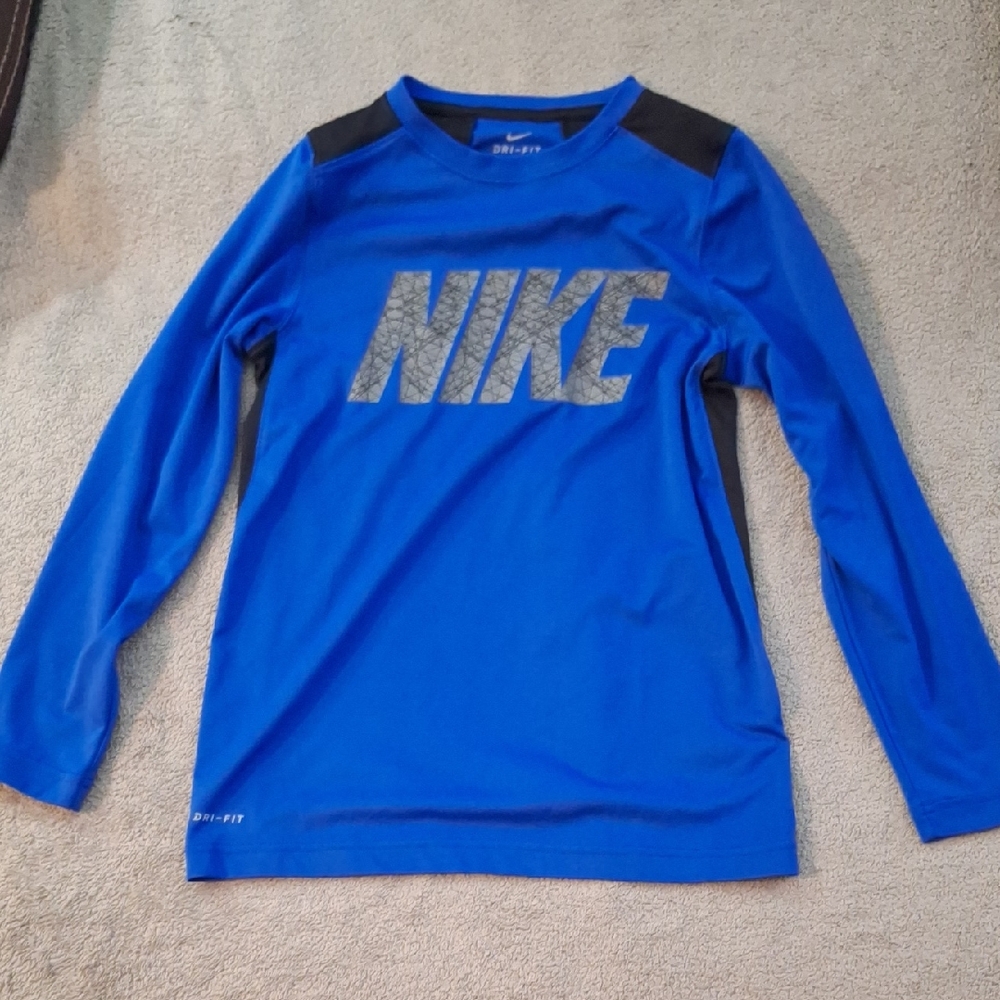 Nike Kids Long Sleeve Shirt in Blue and Black